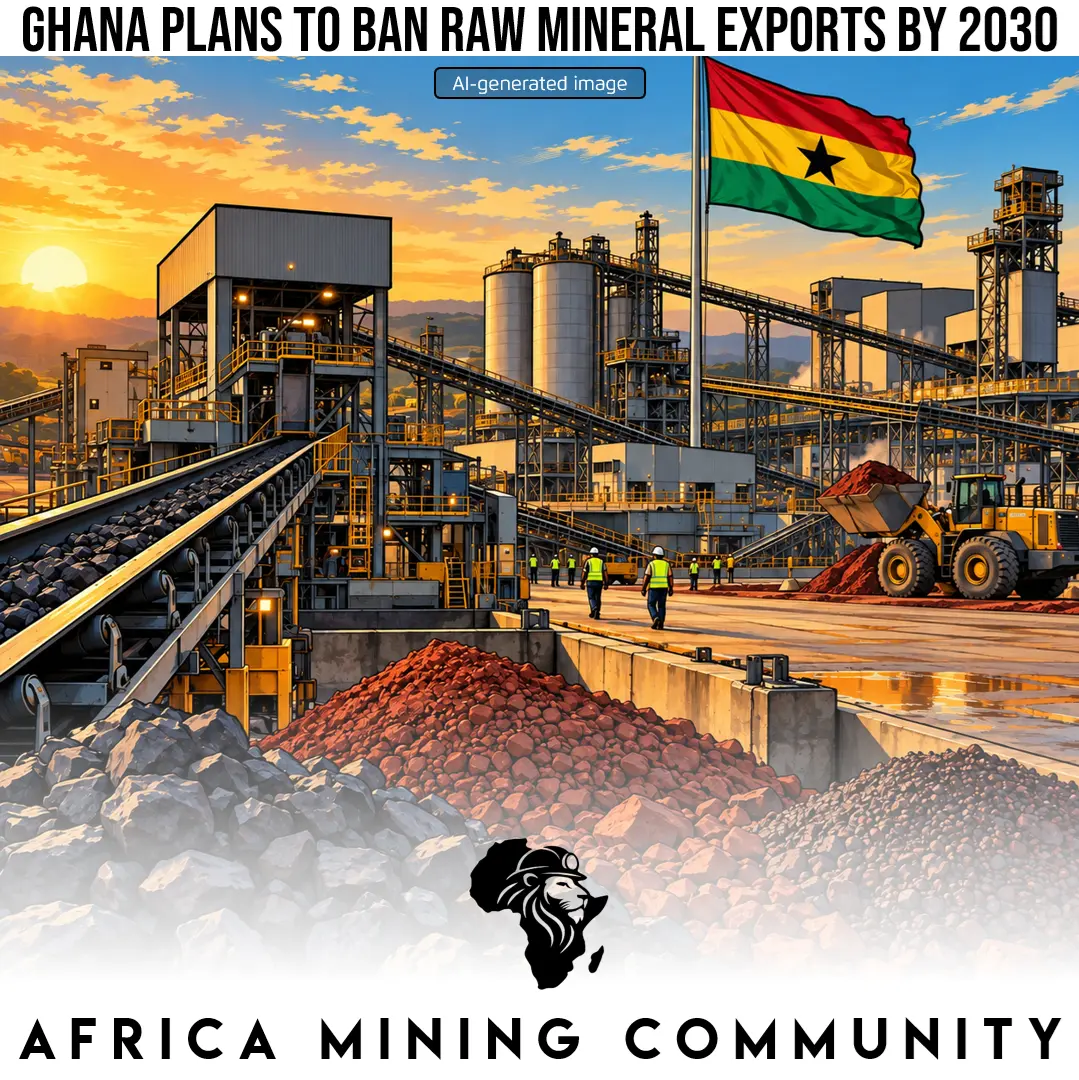 Ghana Plans to Ban Raw Mineral Exports by 2030 in Major Industrialization Push