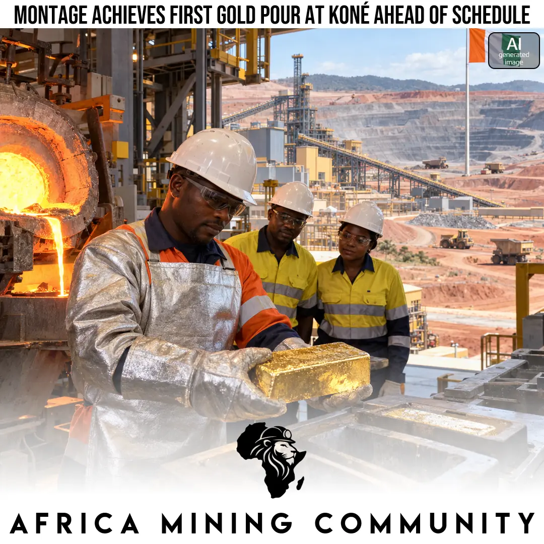Montage Gold Achieves First Gold Pour at Kone Mine Ahead of Schedule