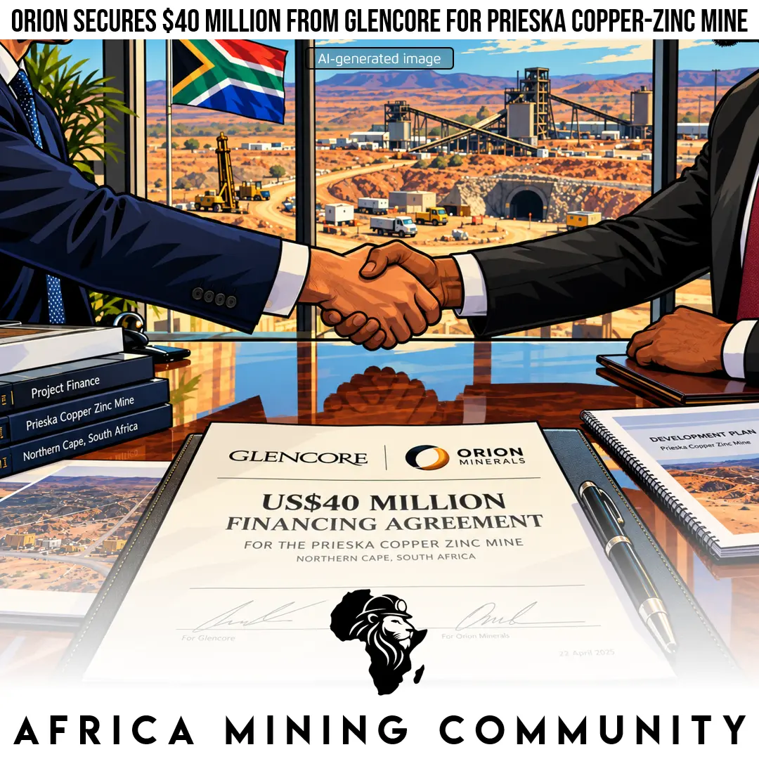 Orion Secures $40 Million from Glencore to Advance South Africa’s Prieska Copper-Zinc Mine